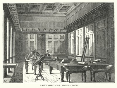 Antiquarian Room, Register House (engraving) by English School