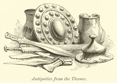Antiquities from the Thames by English School