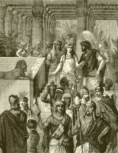 Antony and Cleopatra in Egypt by English School