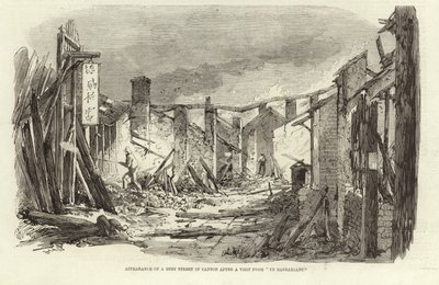 Appearance of a Busy Street After a Visit from Ye Barbarians by English School