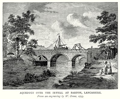 Aqueduct over the Irwell at Barton, Lancashire by English School