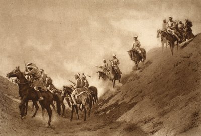 Arab Mounted Police Helped the British Crossing the Dried Up Bed of an Ancient Canal, 1914-19 by English School