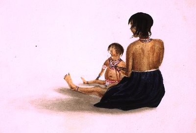 Arawaka Indian and Child-Demerara by English School