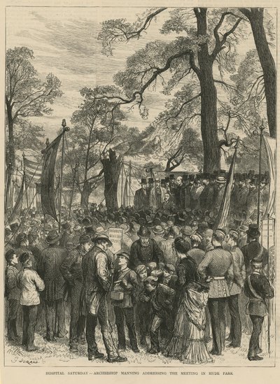 Archbishop Manning Addressing the Meeting in Hyde Park by English School