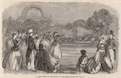 Archery Meeting in the Grounds of Crystal Palace by English School