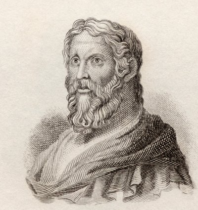 Aristophanes, c. 446 to c. 386 BC. Comic playwright of Ancient Greece by English School