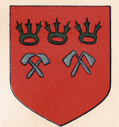 Arms of the Masons of Cologne, from The History of Freemasonry, volume II, published by Thomas C. Jack, London, 1883 by English School