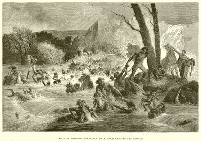 Army of Theodore Overtaken by a Flood Crossing the Bashilo by English School