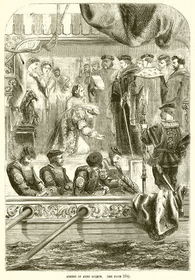 Arrest of Anne Boleyn by English School