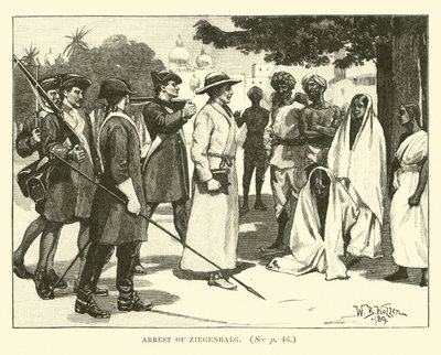 Arrest of Ziegenbalg by English School