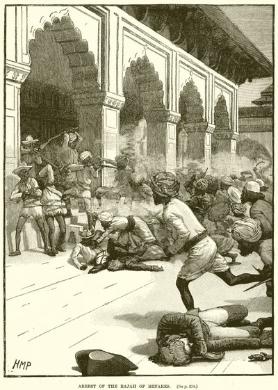 Arrest of the Rajah of Benares by English School