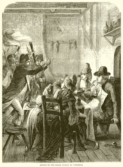 Arrest of the Royal Family at Varennes by English School