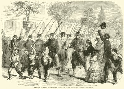 Arrival in Paris of Prussian Prisoners After the Battle Before Bagneux, October 1870 by English School