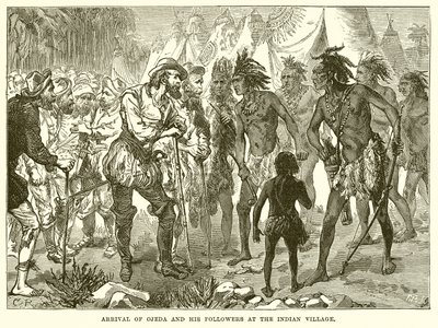 Arrival of Ojeda and his Followers at the Indian Village by English School