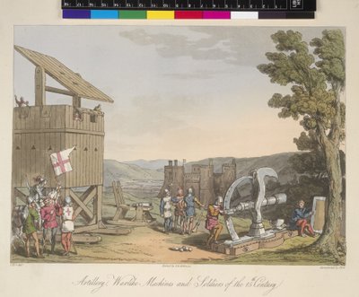 Artillery, Siege Machines and Soldiers of the 15th Century, illustration from 