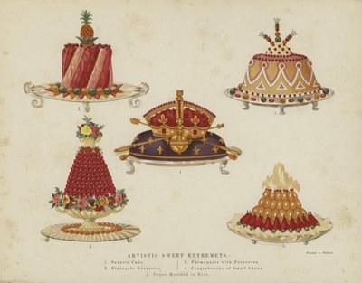 Artistic Sweet Entremets by English School