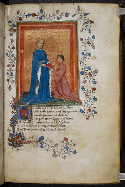 Thomas Hoccleve Presenting His Book 