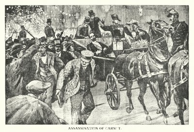 Assassination of Carnot (engraving) by English School