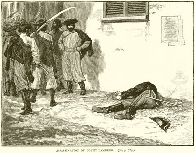 Assassination of Count Lamberg by English School