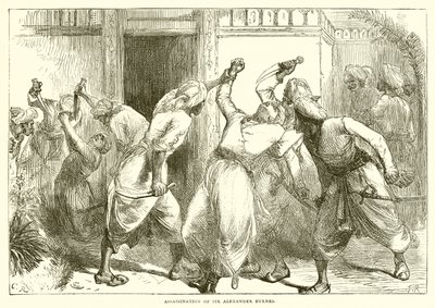 Assassination of Sir Alexander Burnes by English School