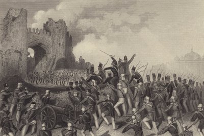 Assault of Delhi - Capture of the Kashmiri Gate by English School