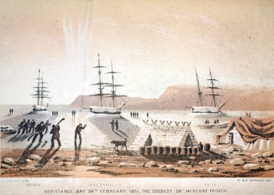 Assistance Bay, 24th February 1851, The Coldest Day. Mercury Frozen by English School