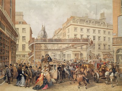 At the Bottom of Ludgate Hill, London by English School