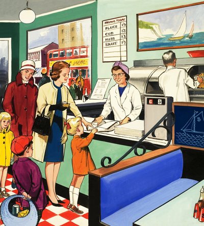 At the fish and chip shop by English School
