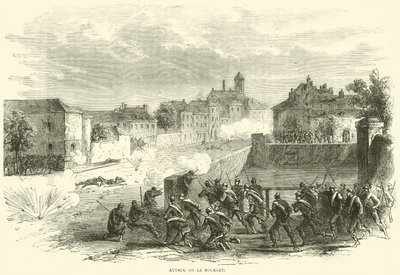 Attack on Le Bourget, October 1870 by English School