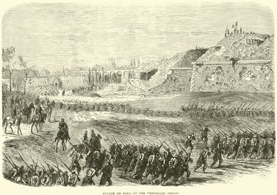Attack on Paris by the Versailles Troops, March 1871 by English School