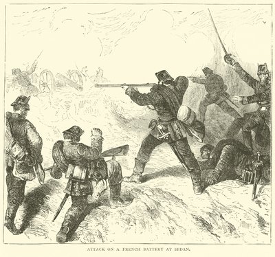 Attack on a French Battery at Sedan, September 1870 by English School