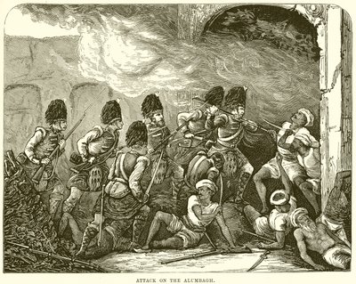 Attack on the Alumbagh by English School