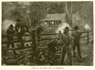 Attack on the Kelly Gang at Glenrowan by English School