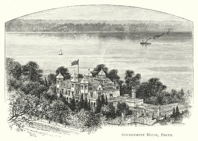Australia: Government House, Perth by English School