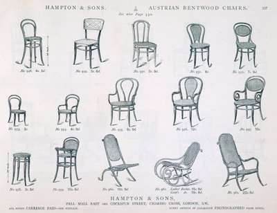 Austrian Bentwood Chairs by English School