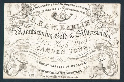 B E & W Barling, manufacturing gold and silversmiths by English School