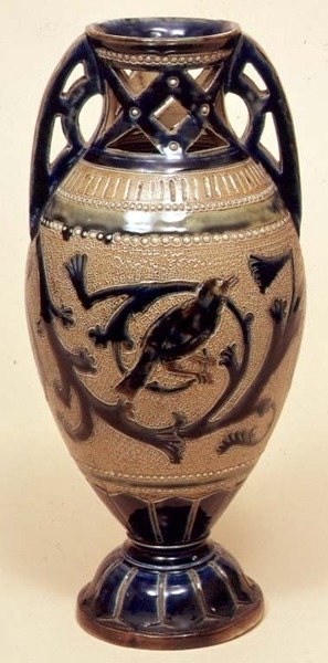 Bailey Vase Decorated by E. Bennett by English School