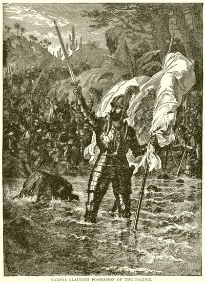 Balboa Claiming Possession of the Pacific by English School