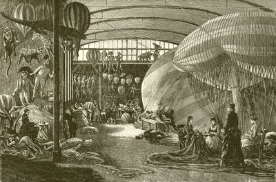 Balloon factory at Paris by English School