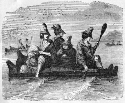 Balsas, or Boat of Skin, Used by the Natives on the American Coast (Illustration from 