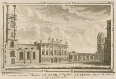Bank of England, East Wing Added by Sir Robert Taylor, 1765 by English School