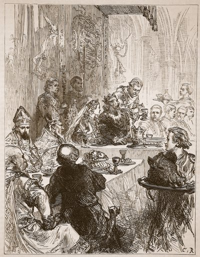 Banquet at the marriage of Henry and Eleanor of Provence (Illustration from Cassell