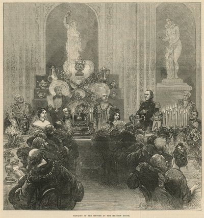 Banquet of the Mayors at the Mansion House by English School