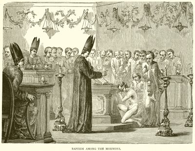 Baptism among the Mormons by English School
