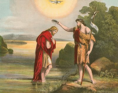 Baptism of Jesus by John the Baptist by English School