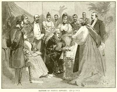 Baptism of Prince Edward by English School
