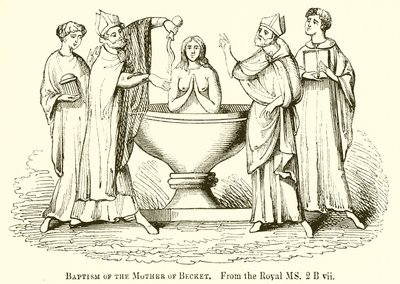 Baptism of the Mother of Becket by English School