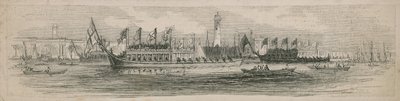 Barge on the Thames by English School
