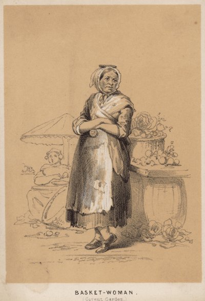 Basket woman of Covent Garden by English School