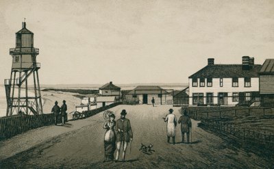 Bathhouse and Sands, Dovercourt by English School